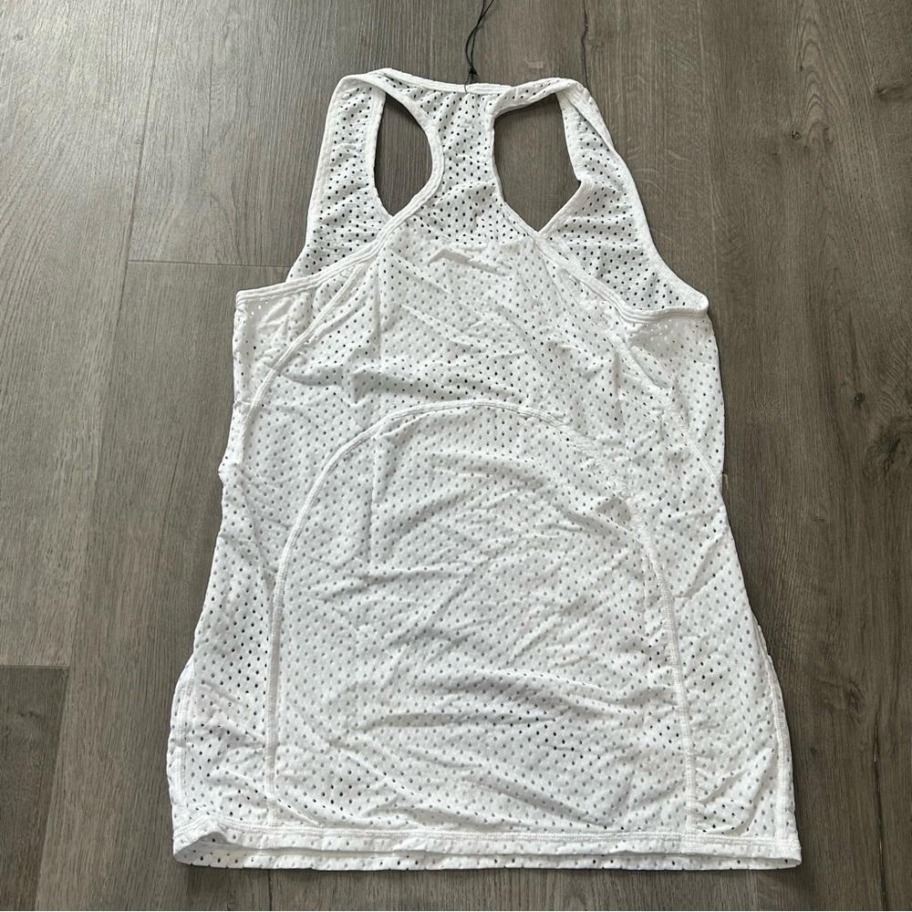 NWT 925fit Twist & Shout white Mesh Racerback Tank Top workout Womens Large - Picture 2 of 7